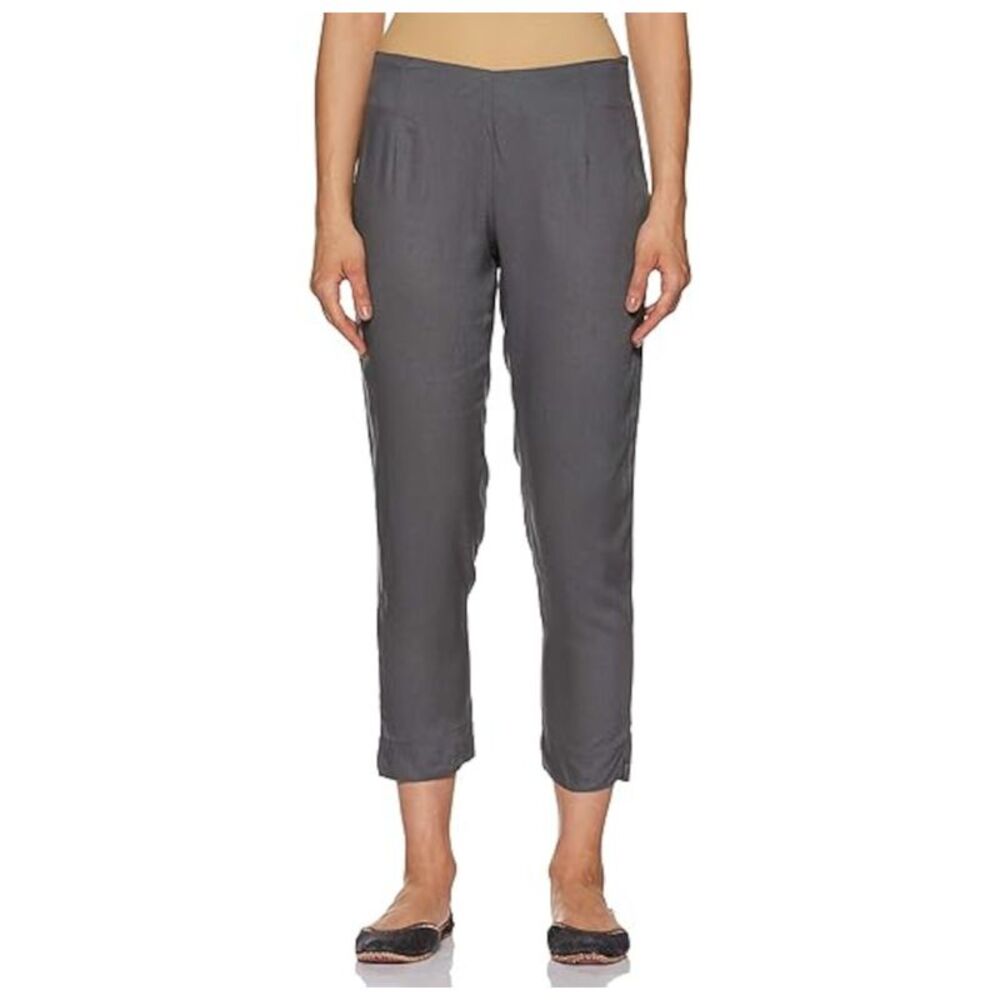EILEEN FISHER Womens Gray Textured Elastic Waist Pull On High Waist Pants M